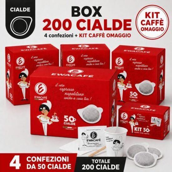 Image de Box 200 Cialde EwaCafè + Kit Caffè Omaggio